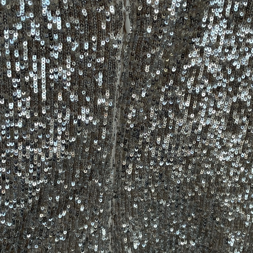 Aqua sequin long sleeve dress Sz. 4 - Picture 6 of 15